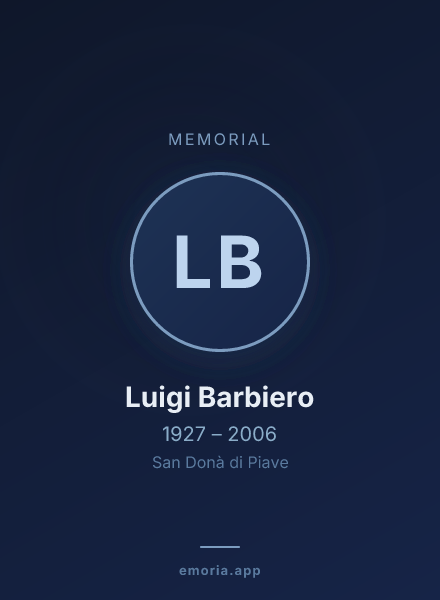 Memorial portrait of Luigi Barbiero