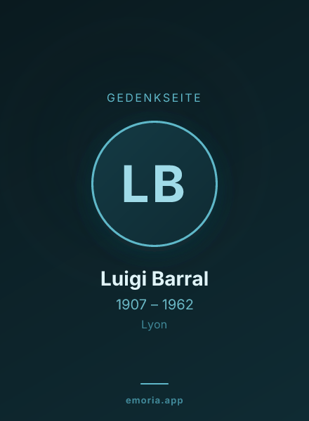 Gedenkportrait von Luigi Barral