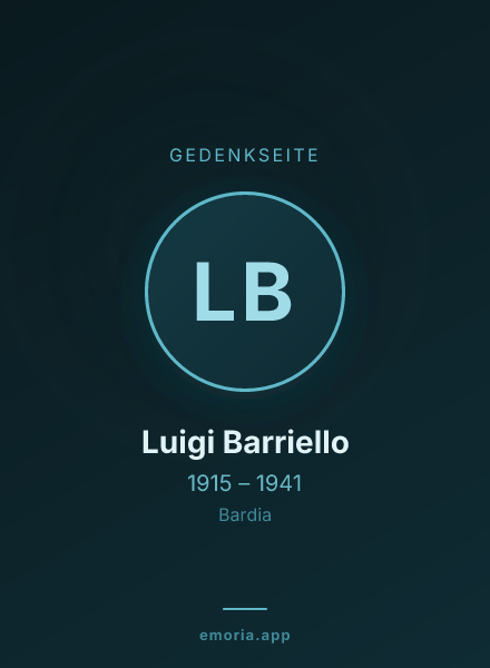 Gedenkportrait von Luigi Barriello
