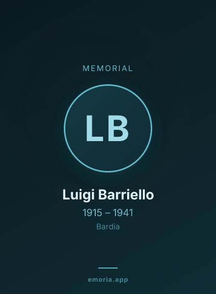 Memorial portrait of Luigi Barriello