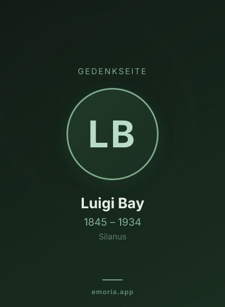 Gedenkportrait von Luigi Bay