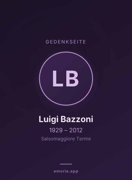 Gedenkportrait von Luigi Bazzoni