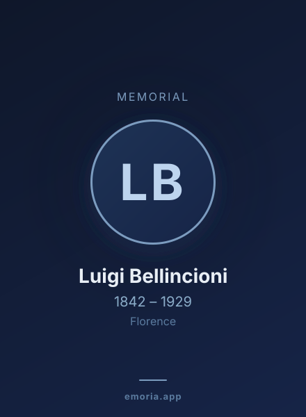 Memorial portrait of Luigi Bellincioni