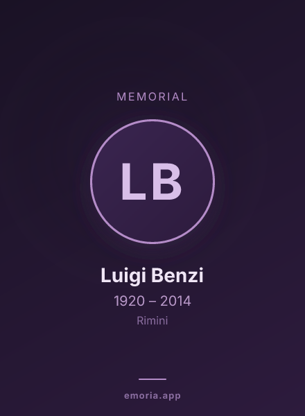 Memorial portrait of Luigi Benzi