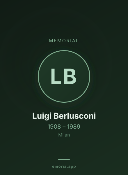 Memorial portrait of Luigi Berlusconi