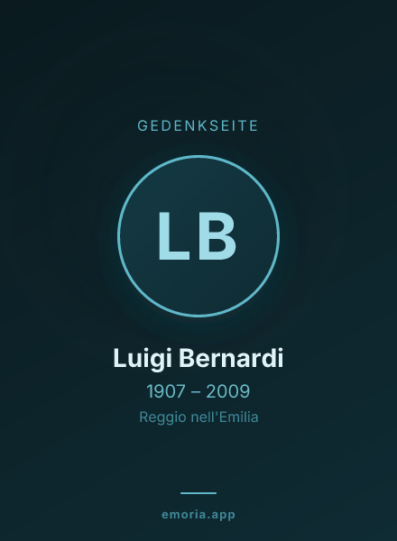 Gedenkportrait von Luigi Bernardi