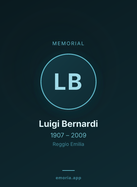 Memorial portrait of Luigi Bernardi