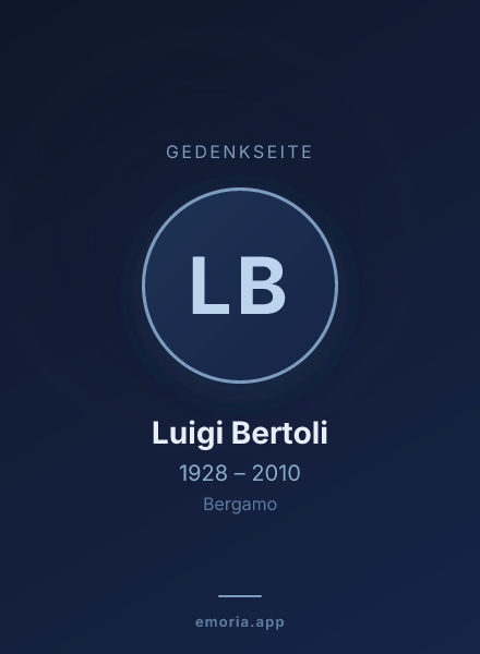 Gedenkportrait von Luigi Bertoli