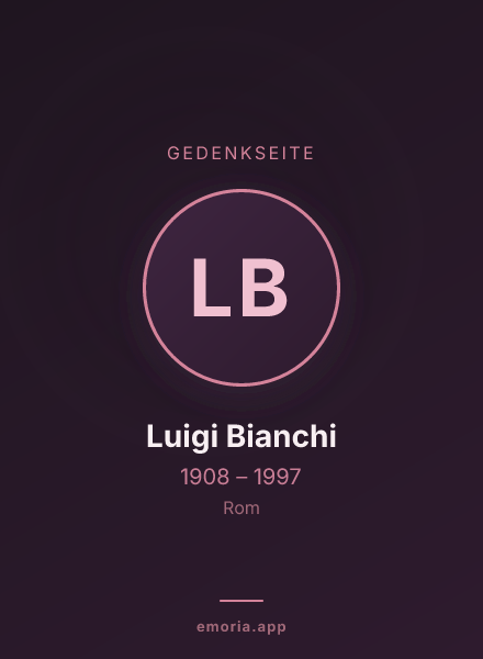 Gedenkportrait von Luigi Bianchi