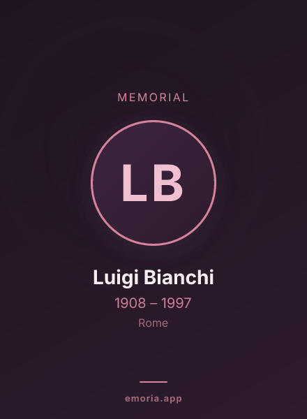 Memorial portrait of Luigi Bianchi