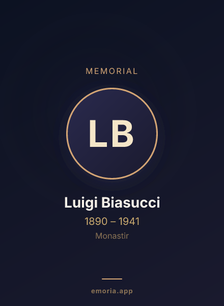 Memorial portrait of Luigi Biasucci