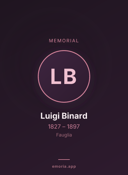 Memorial portrait of Luigi Binard