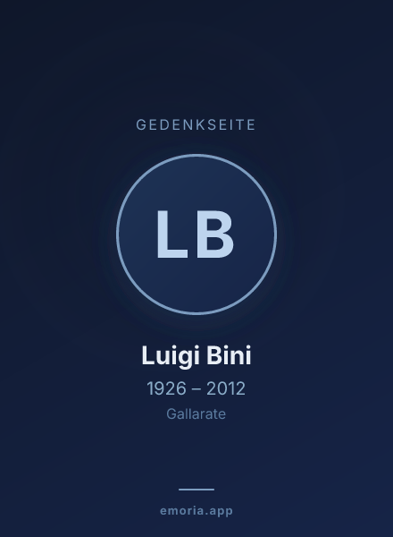 Gedenkportrait von Luigi Bini