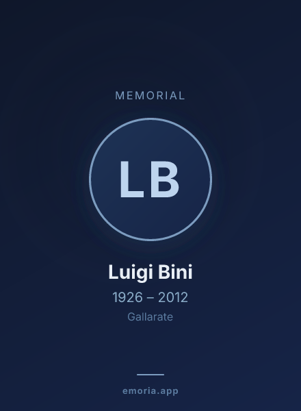 Memorial portrait of Luigi Bini