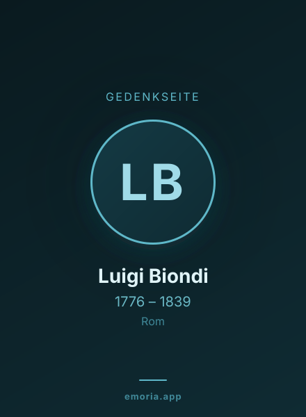 Gedenkportrait von Luigi Biondi