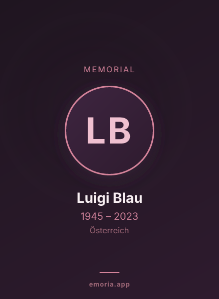 Memorial portrait of Luigi Blau