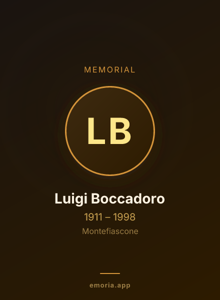 Memorial portrait of Luigi Boccadoro