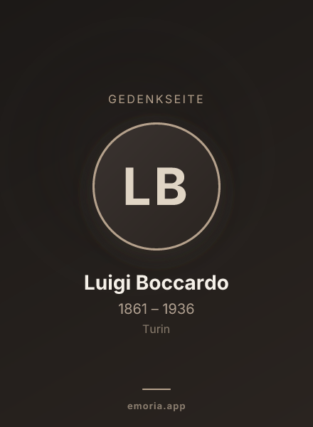 Gedenkportrait von Luigi Boccardo