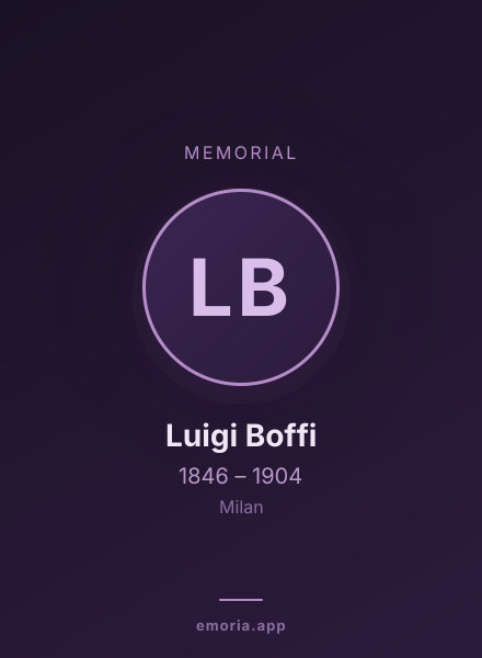 Memorial portrait of Luigi Boffi