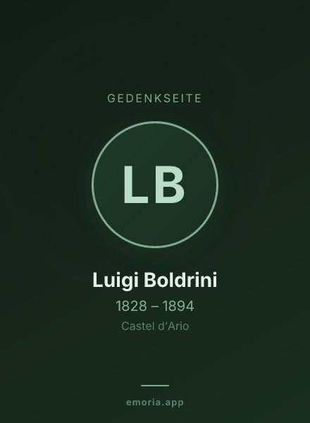 Gedenkportrait von Luigi Boldrini