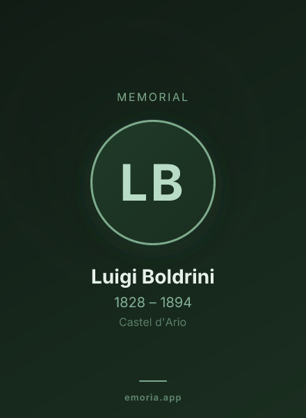 Memorial portrait of Luigi Boldrini