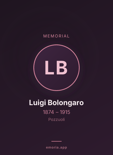 Memorial portrait of Luigi Bolongaro