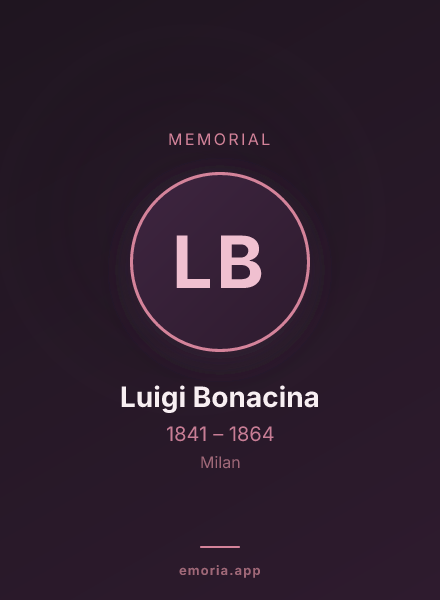 Memorial portrait of Luigi Bonacina