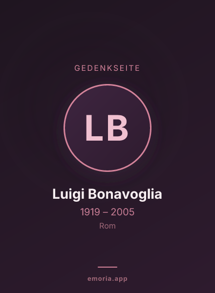 Gedenkportrait von Luigi Bonavoglia