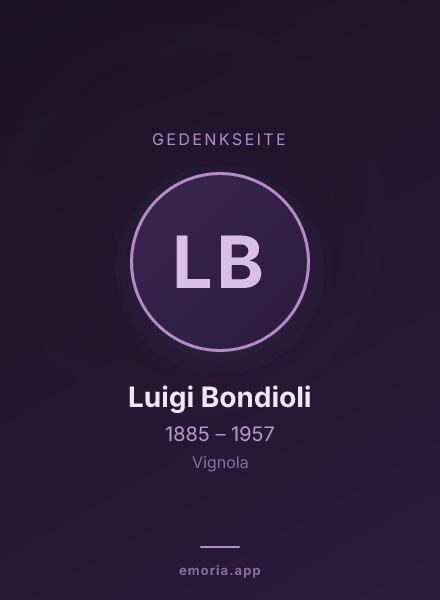 Gedenkportrait von Luigi Bondioli