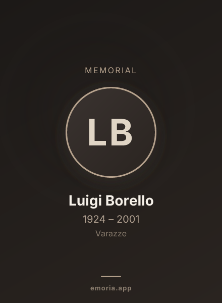 Memorial portrait of Luigi Borello