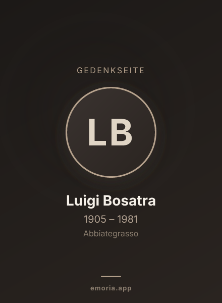 Gedenkportrait von Luigi Bosatra