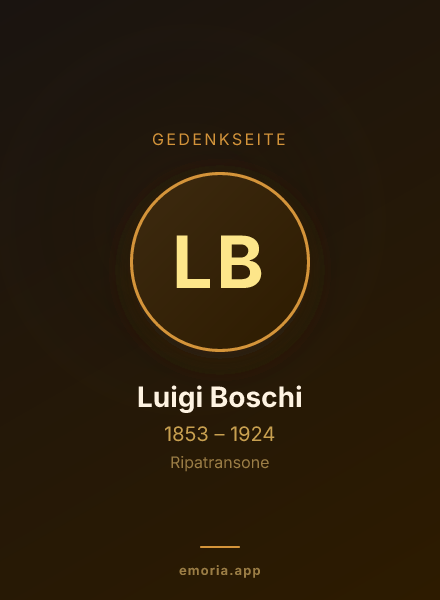 Gedenkportrait von Luigi Boschi