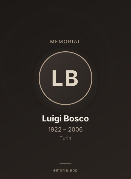 Memorial portrait of Luigi Bosco