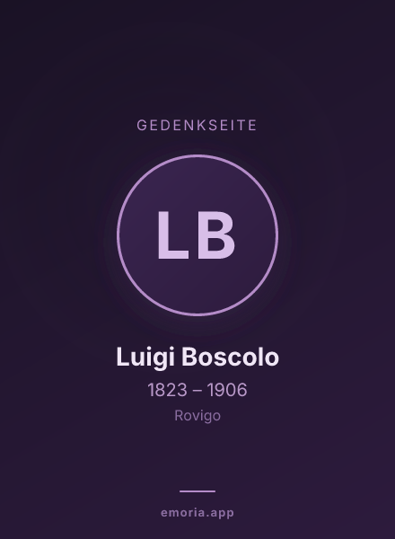 Gedenkportrait von Luigi Boscolo