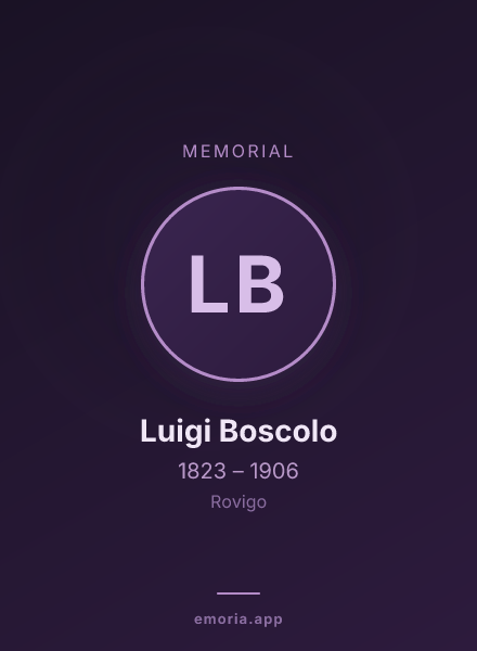 Memorial portrait of Luigi Boscolo