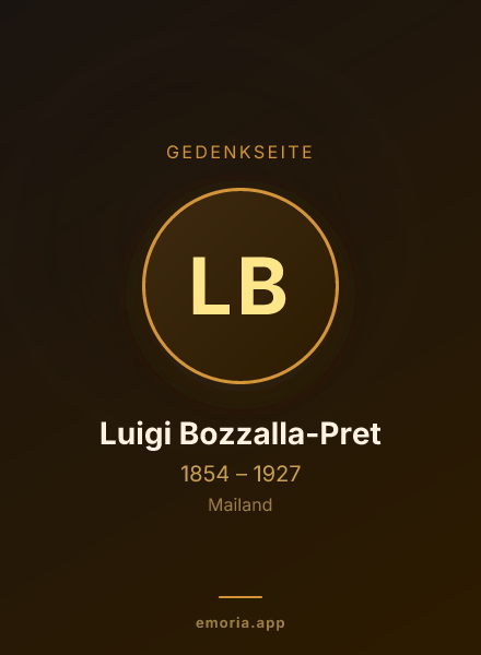 Gedenkportrait von Luigi Bozzalla-Pret