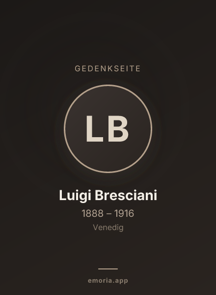 Gedenkportrait von Luigi Bresciani