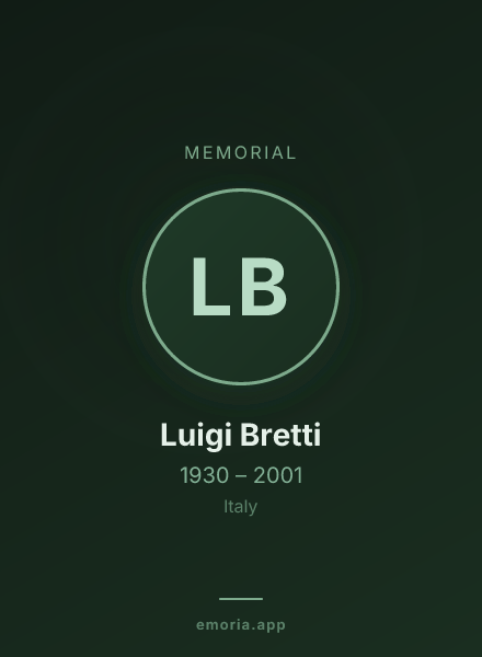 Memorial portrait of Luigi Bretti