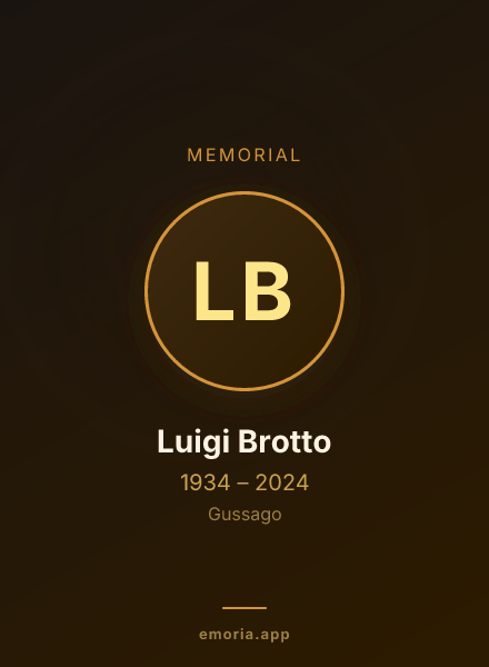 Memorial portrait of Luigi Brotto