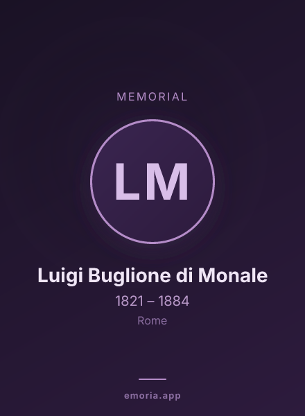 Memorial portrait of Luigi Buglione di Monale