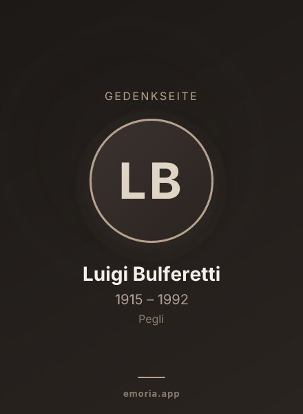Gedenkportrait von Luigi Bulferetti