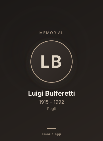 Memorial portrait of Luigi Bulferetti