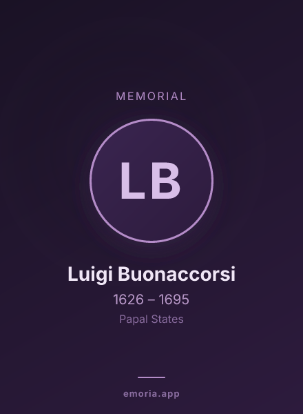 Memorial portrait of Luigi Buonaccorsi