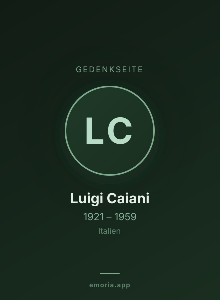 Gedenkportrait von Luigi Caiani