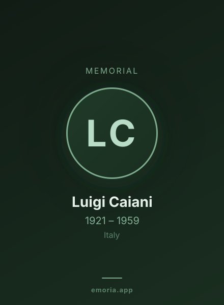 Memorial portrait of Luigi Caiani
