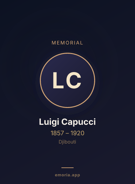 Memorial portrait of Luigi Capucci