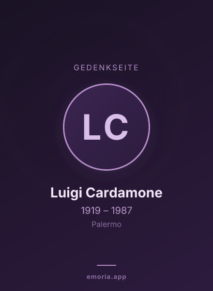 Gedenkportrait von Luigi Cardamone