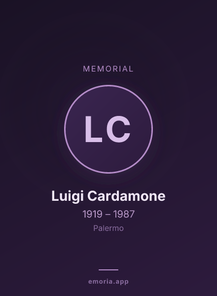 Memorial portrait of Luigi Cardamone