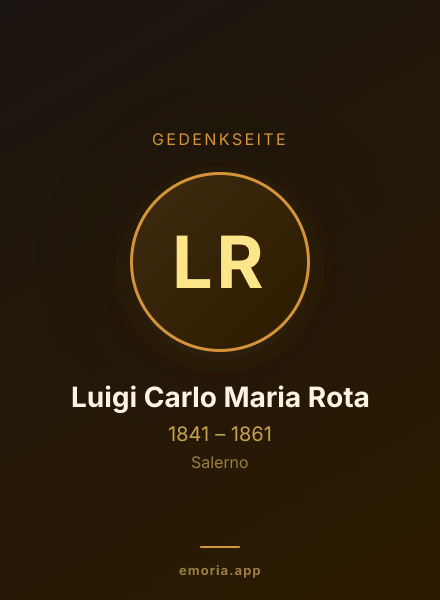 Gedenkportrait von Luigi Carlo Maria Rota