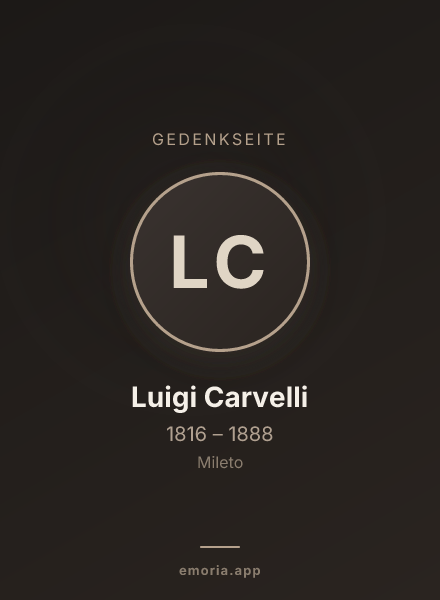 Gedenkportrait von Luigi Carvelli